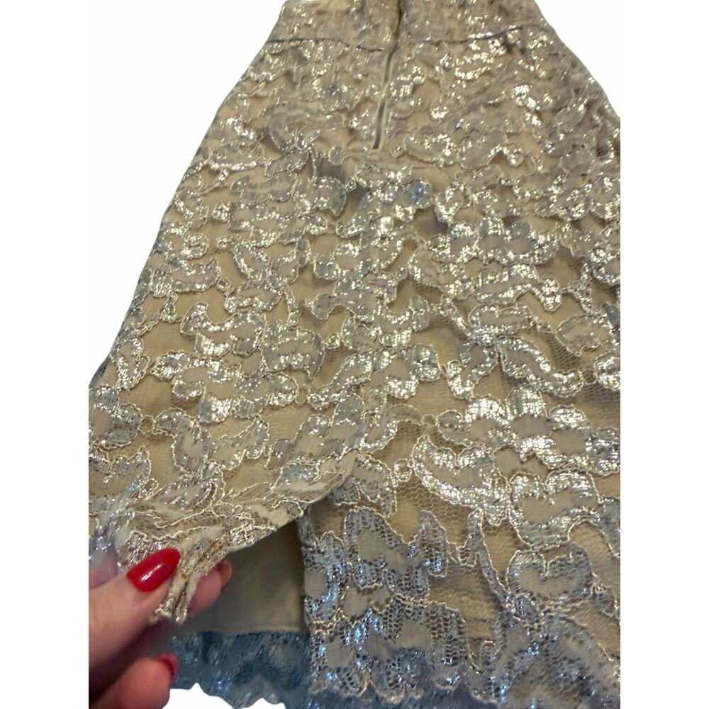 NWT Alice + Olivia Champagne Lace Cocktail Dress - Size 6 - Picture 16 of 16